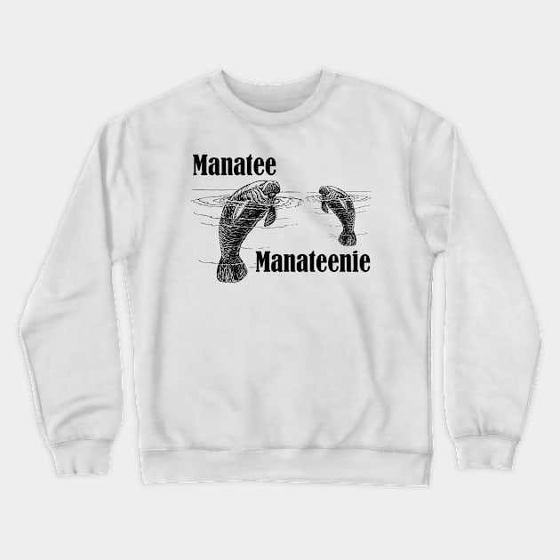 Lispe Manatee Funny Mama and Baby Manateenie Crewneck Sweatshirt by Lispe